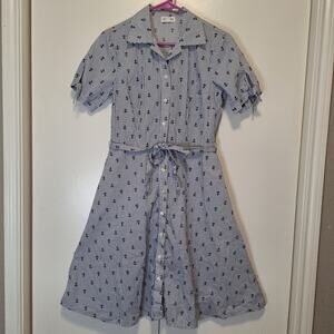 Chloe + Rene Nautical Anchor Dress Sz Small